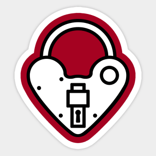 Loveheart lock Sticker